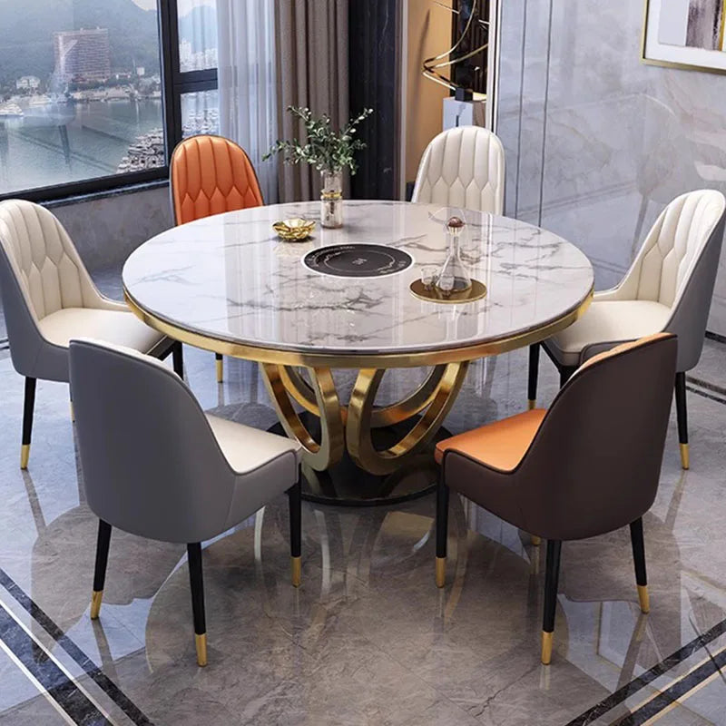 Nordic Minimalist  Black  Round Display  Modern Luxury  Table
