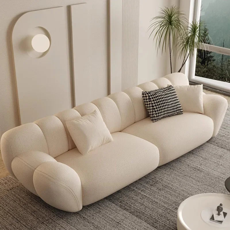 Nordic Designer, comfortable, relaxing, modern white lazy sofa