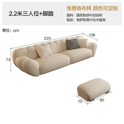 Nordic Designer, comfortable, relaxing, modern white lazy sofa