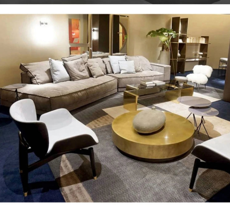 Nordic Soft white  Wood Modern Sectional Sofa