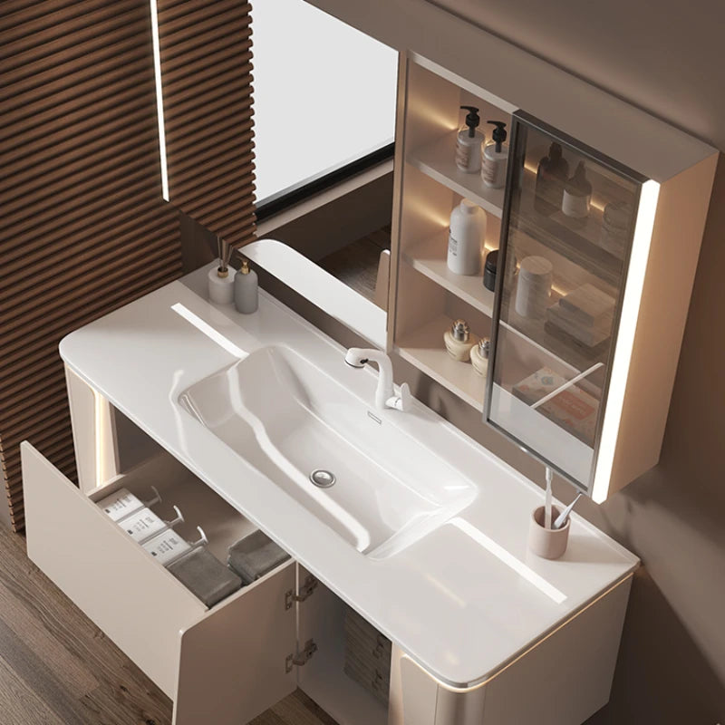 Ceramic Cabinet Combination Rounded Integrated Washbasin Face Master Cabinets