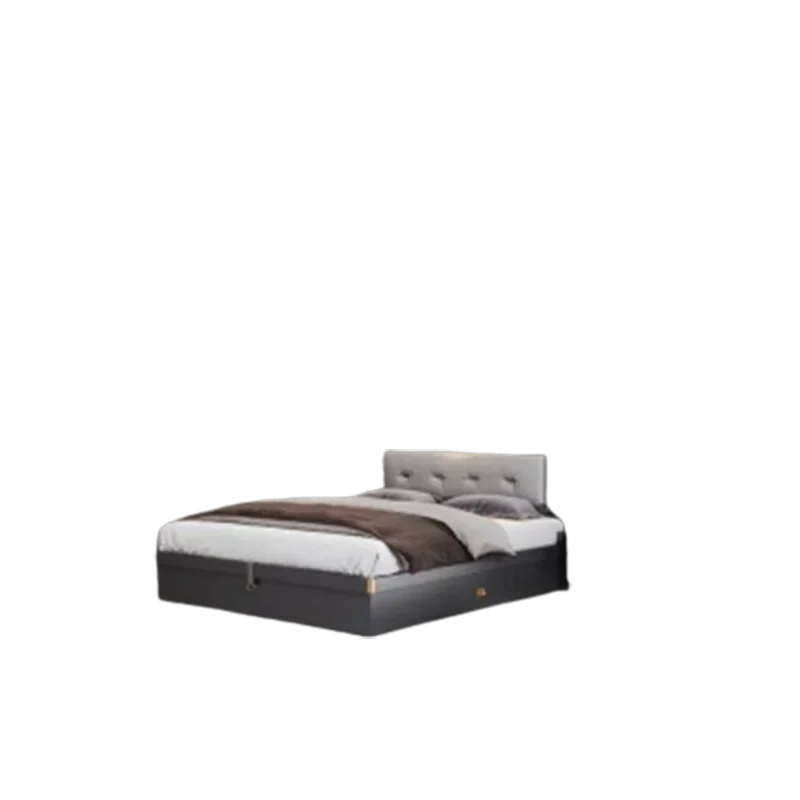 Minimalist Double Bedroom Set  elegant Black  Modern Full  Set Design Dresser Storage