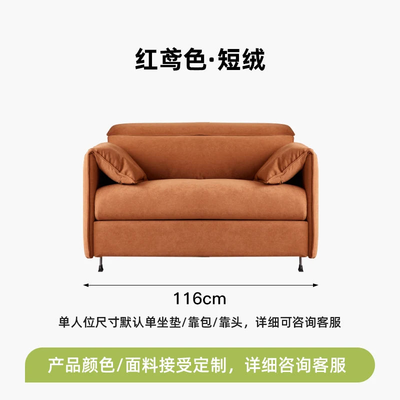 Nordic Italian Designer Modern Small Sleeper Sofa, foldable , convertible couch