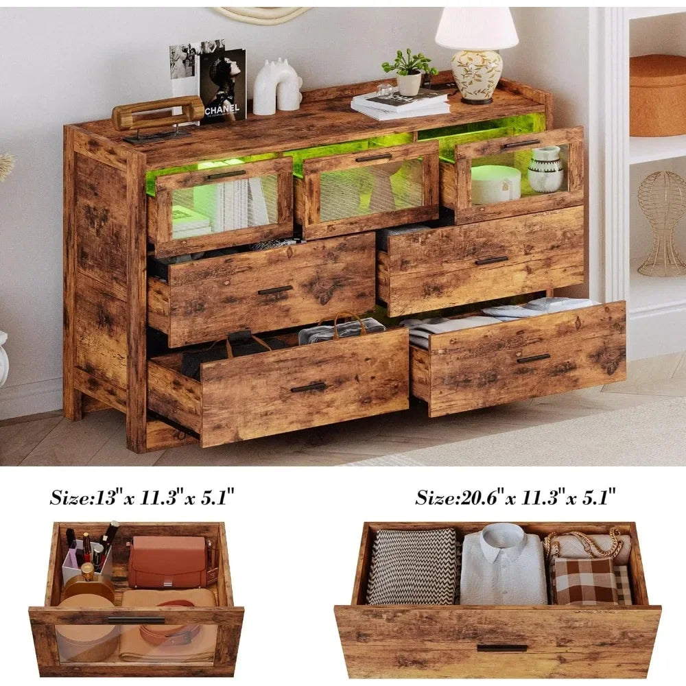 Wood dressers, chests of drawers, makeup table