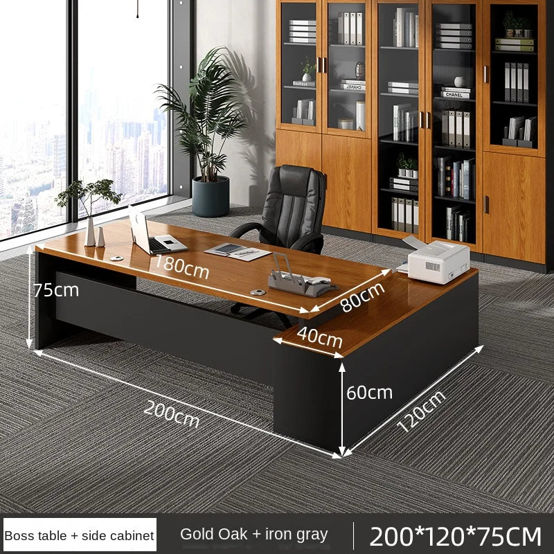 Luxury European Organizers L-shaped Standing Computer Writing Desk