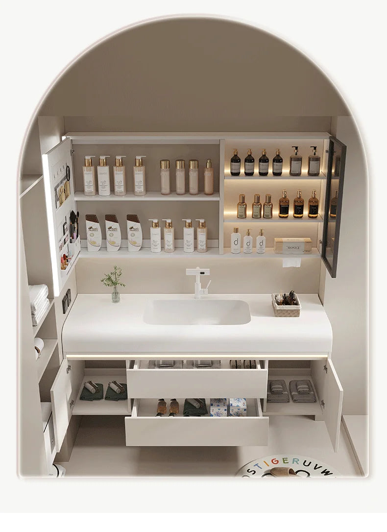 Small Medicine closet, cabinet storage, narrow luxury vanity shelf