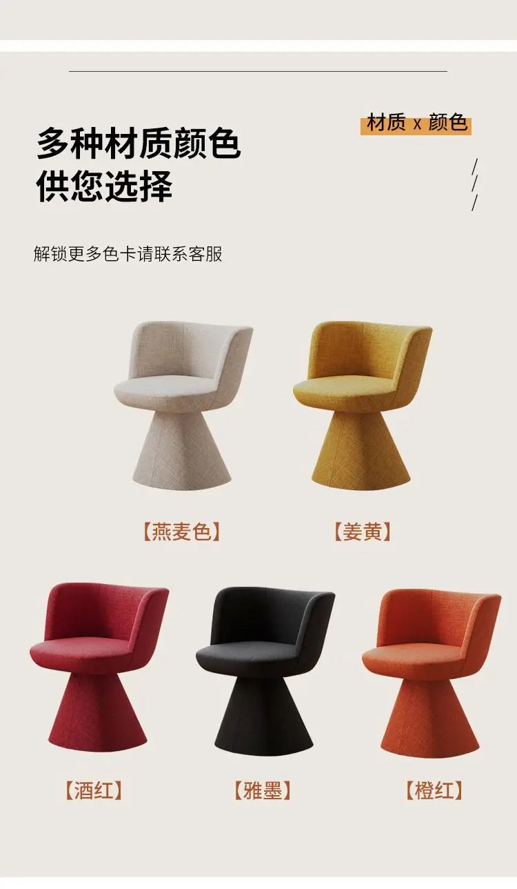 Italian rotatable designer  cream  makeup  chair