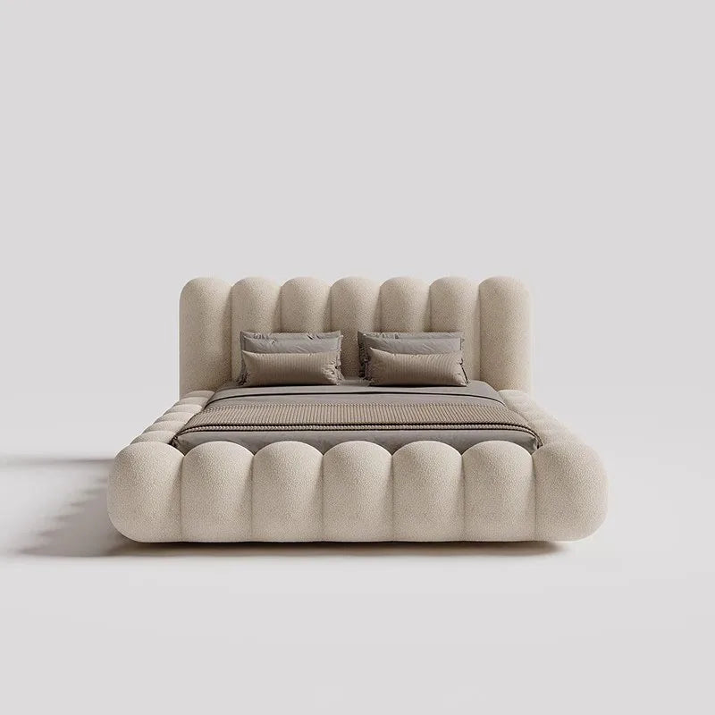 Sun Cream Hotel Wooden Bed cute, large, comfortable Italian lounge suite, salon