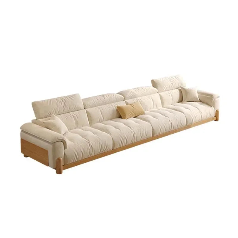 Japanese New Lazy  Simple Square Electric Designer Puffs Modern Solid Wood  Couches