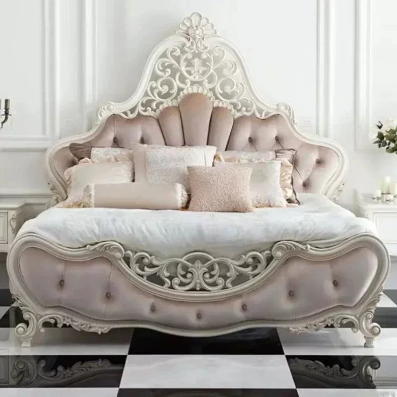 Nordic Luxury Frame princess queen/king size  simple, modern , Pretty Letto matrioniale