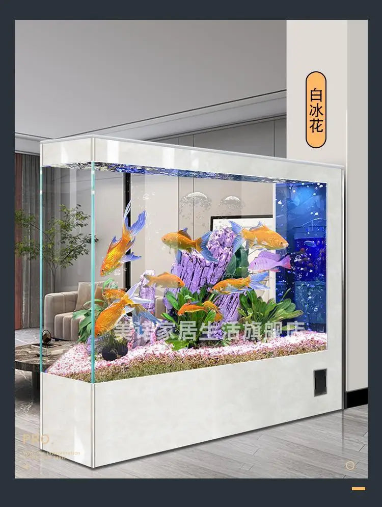 Super White Glass Family Fish Tank  Fully Automatic Medium and Large
