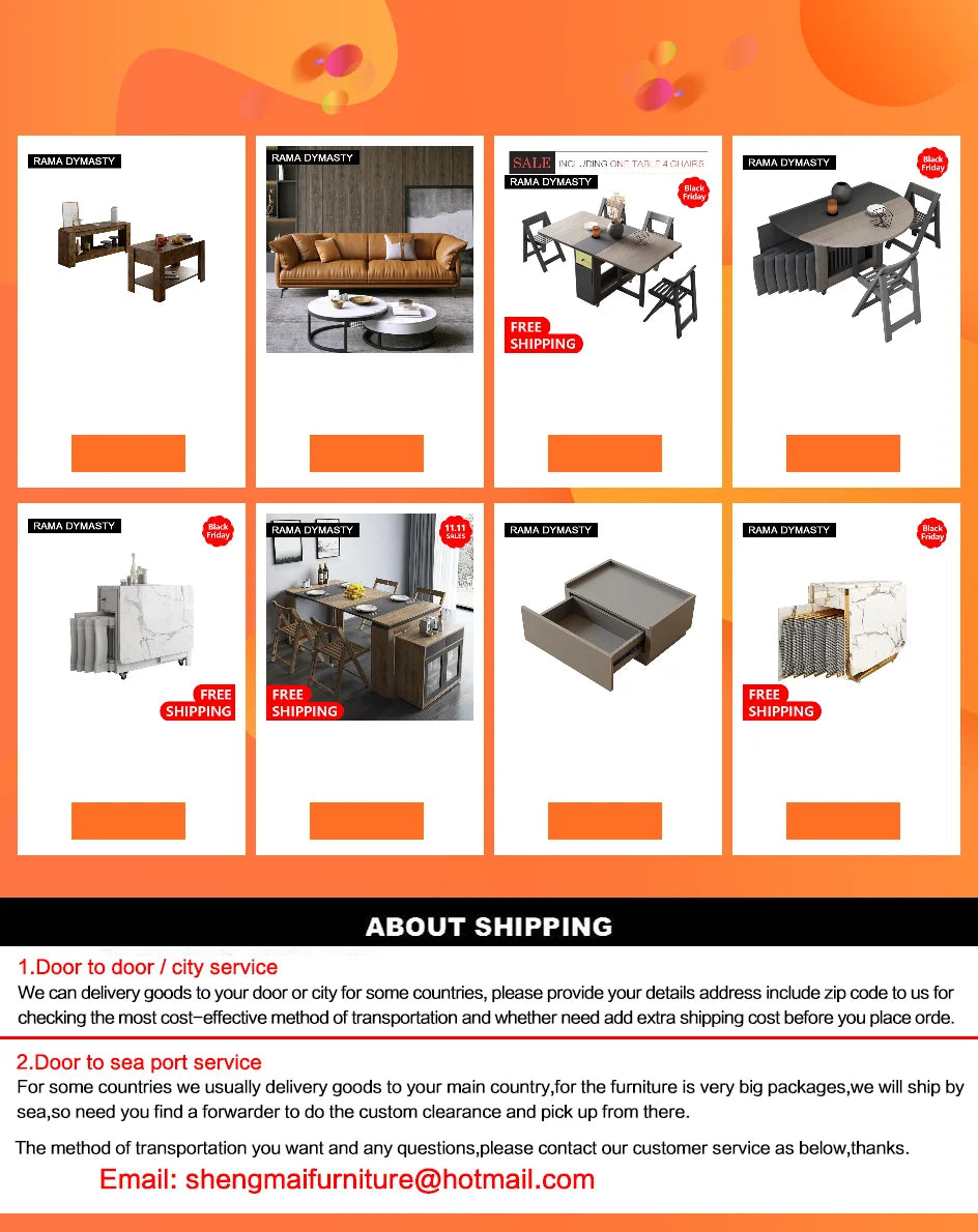 Dining Table with Storage Rack,  2 Drawers, Movable , Extendable Versatile /Foldable in 3 Forms