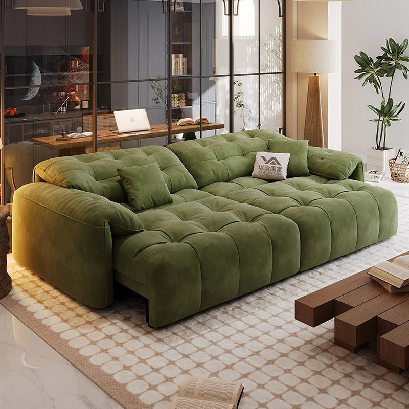 Nordic European Large Luxury Sofas , Electric Modern Foldable Designer Puffs couch bed