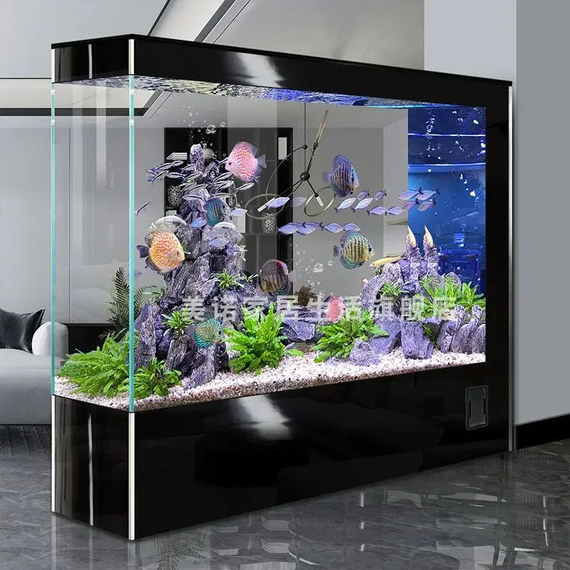 Super White Glass Family Fish Tank  Fully Automatic Medium and Large