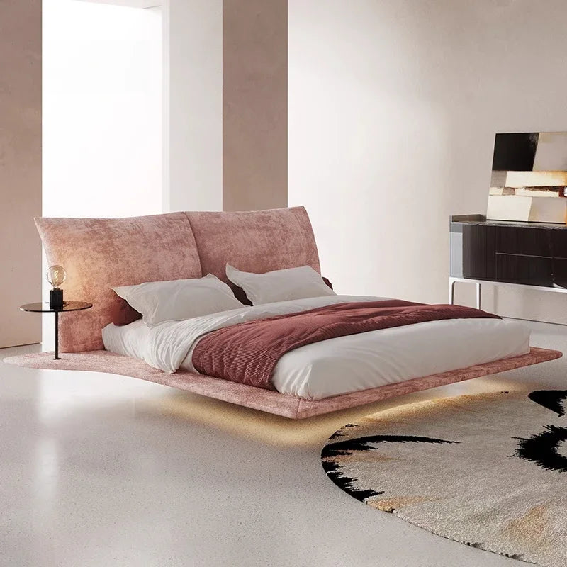 Floating European Luxury Fashionable Wedding Designer High Quality  Double Bed Frame