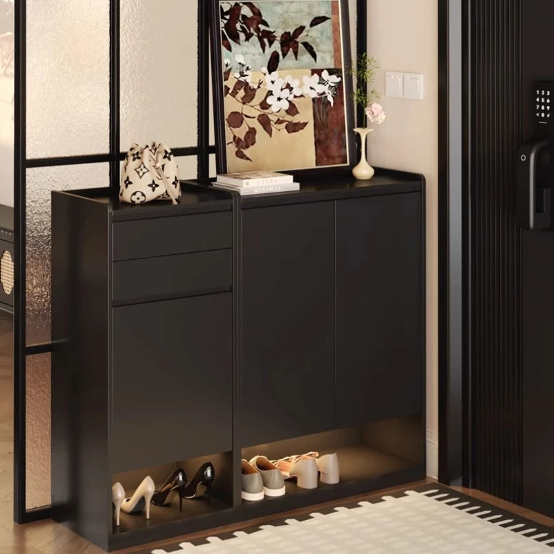 Simplicity Luxury Entryway Modern Designer Organizer Shoe Rack Space Saving Cabinet