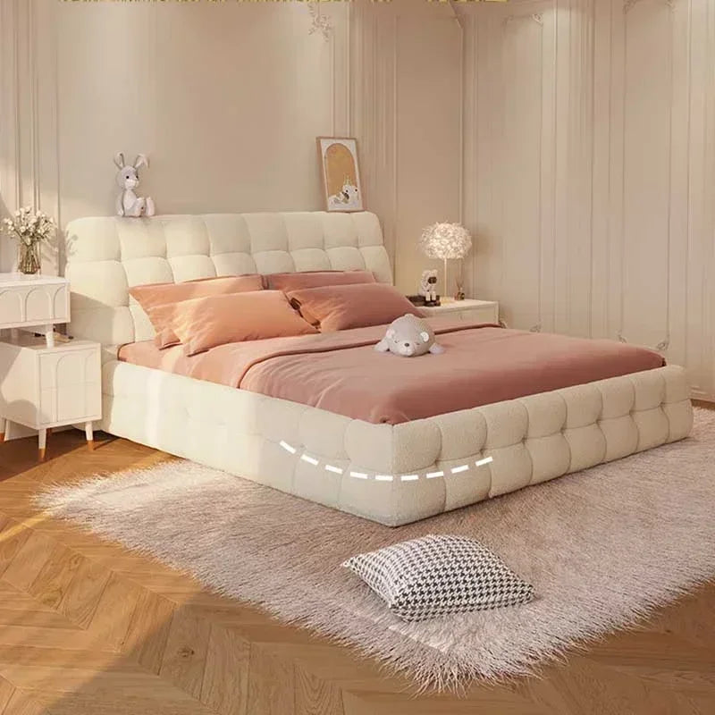 Modern Wood  Loft  Double Bed , Luxury Double Floor Storage