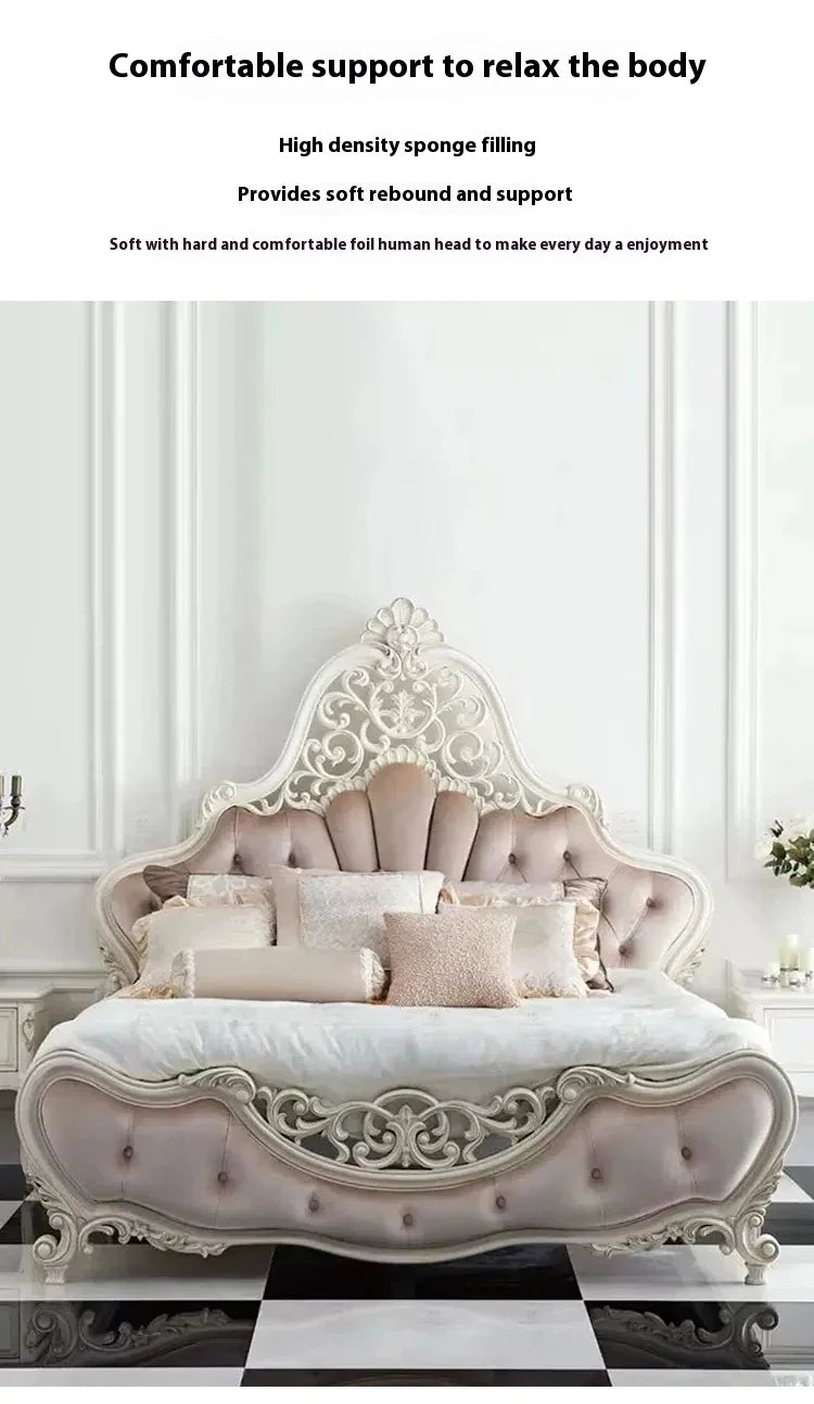 Nordic Luxury Frame princess queen/king size  simple, modern , Pretty Letto matrioniale