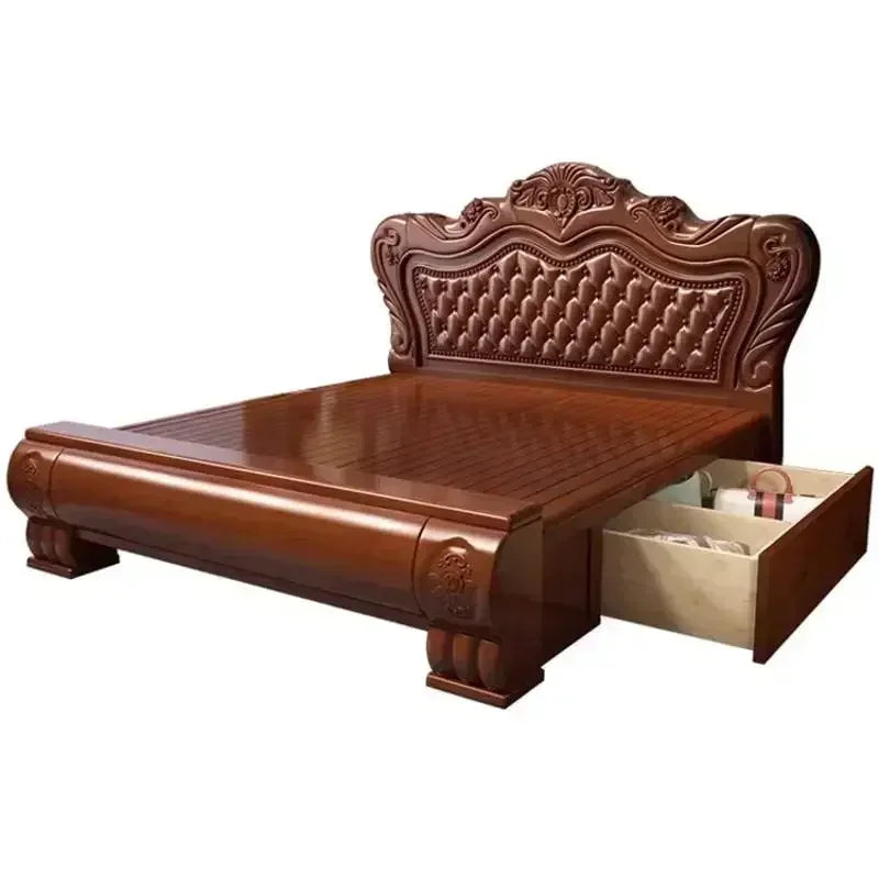 Nordic Elegant Double Platform Bed. Pretty Unique, King Size Wood Frame Bed Sets, Luxury Modern Queen Size




























woof
