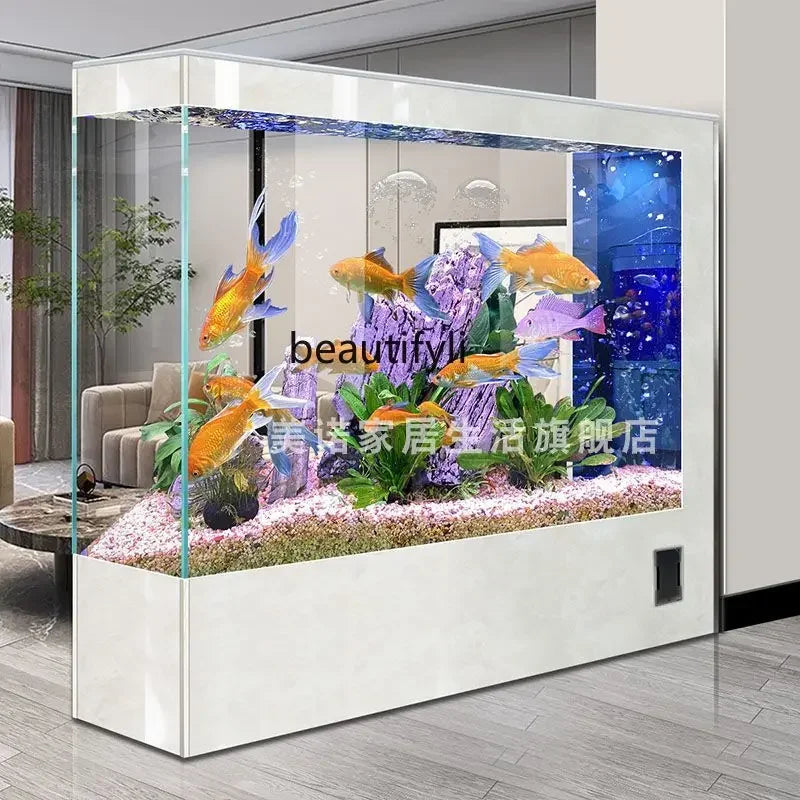 Super White Glass Family Fish Tank  Fully Automatic Medium and Large