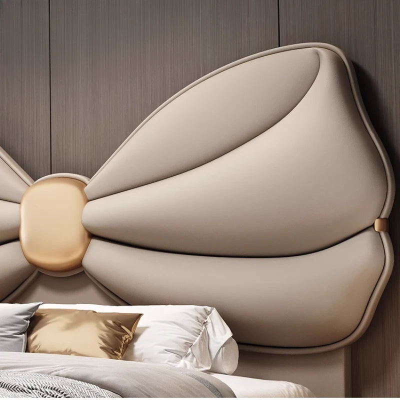Luxury  Floating Bed with lights. Modern King Size Frame Double. Twin Headboards