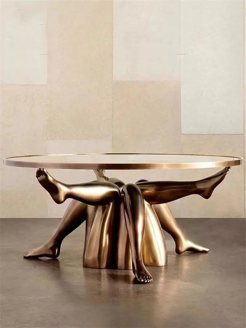 Hotel Room  modern art FRP electroplating beauty personality round table leg