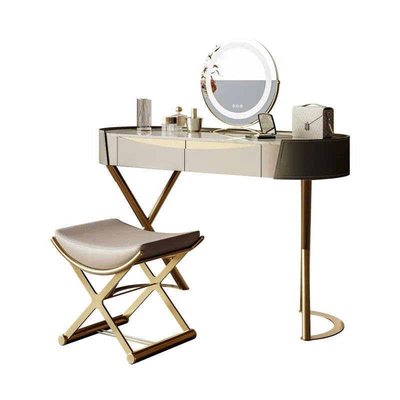 Italian Luxury Modern light Dressing with Mirror, organizer and stool



















l