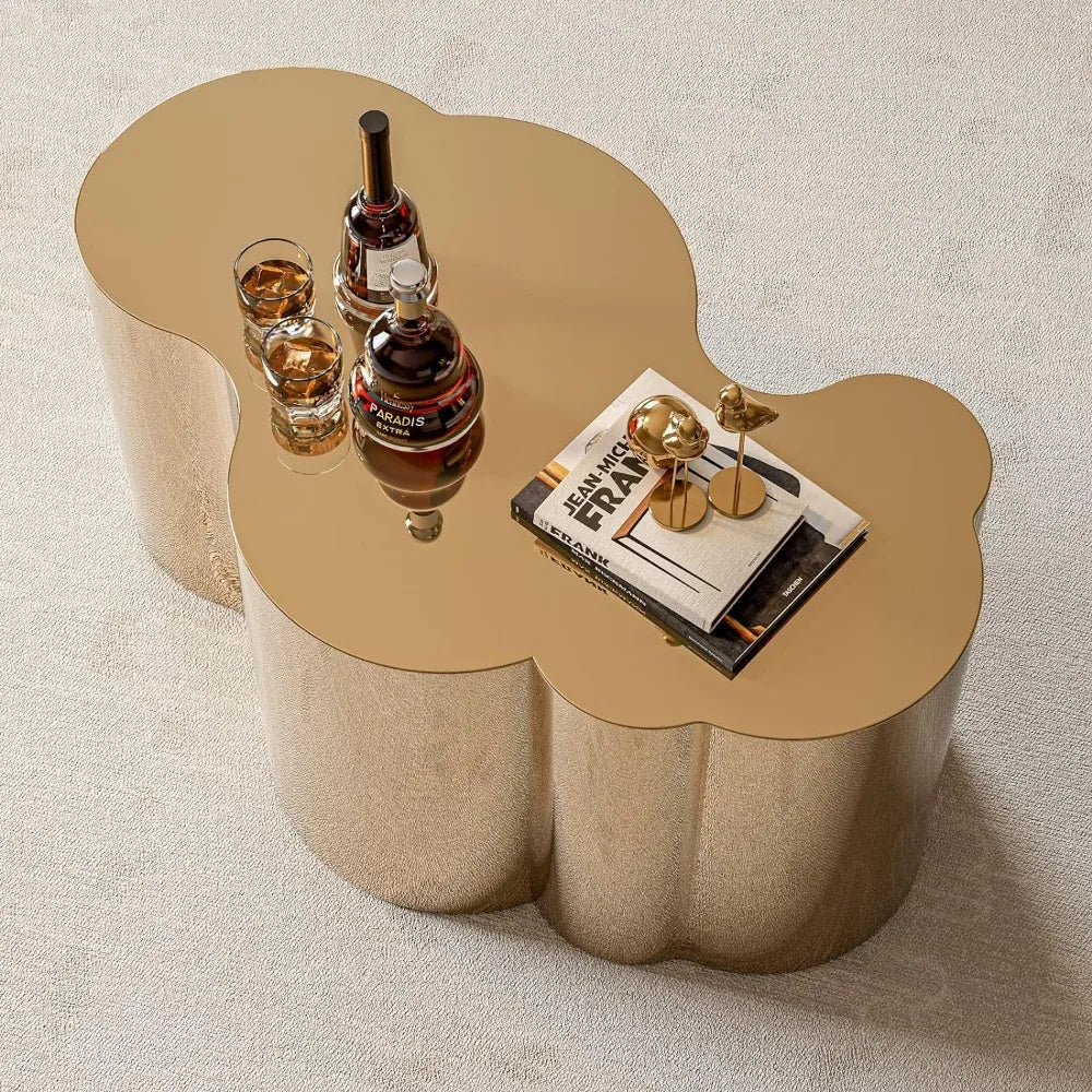 Cloud Fashion Design Accent End Table.small, stainless steel, modern gold