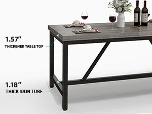 Rustic Grey Large Dining Table