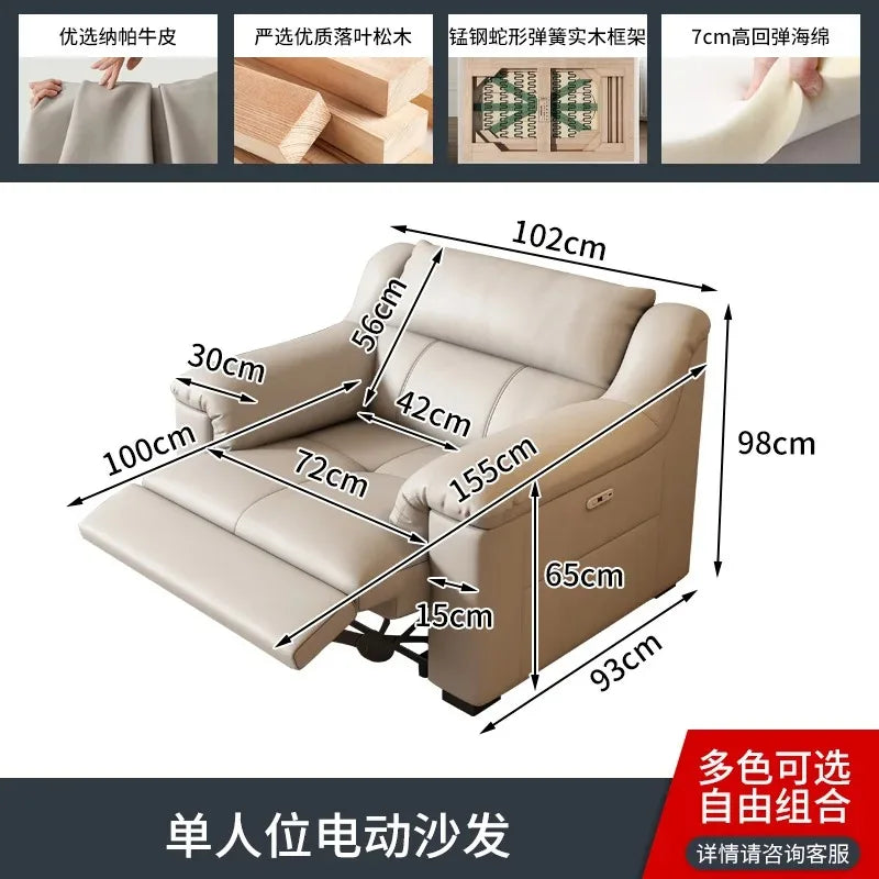 European Back Support Electric Luxury Puffs Recliner Lazy Sofas
