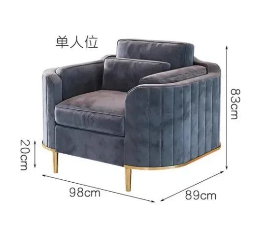 Green Floor Armchair, modern fancy designer  sectional sofa