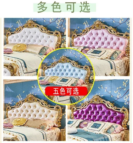 Nordic Letti E Mobile Wooden Large Princess Master Double Villa High Luxury Sleeping  set