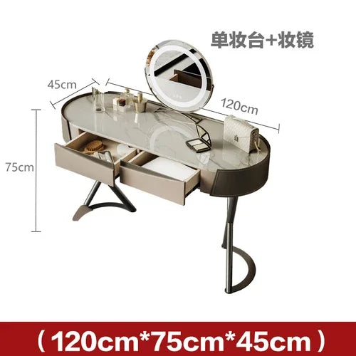 Italian Luxury Modern light Dressing with Mirror, organizer and stool



















l