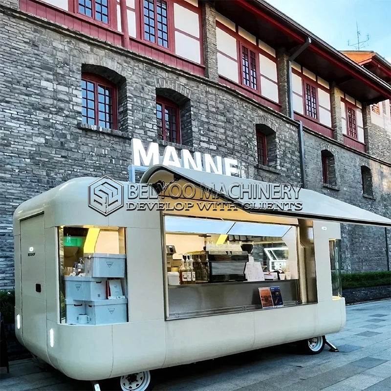 Belyoo MobileTrailer Fully Equipped Coffee Shop, Food Stand, Ice cream, custom kiosk, ba