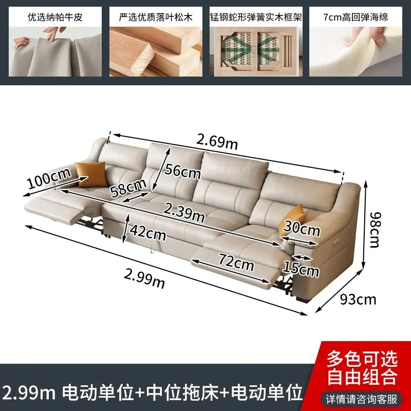 European Back Support Electric Luxury Puffs Recliner Lazy Sofas