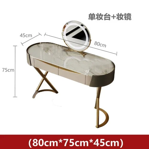 Italian Luxury Modern light Dressing with Mirror, organizer and stool



















l
