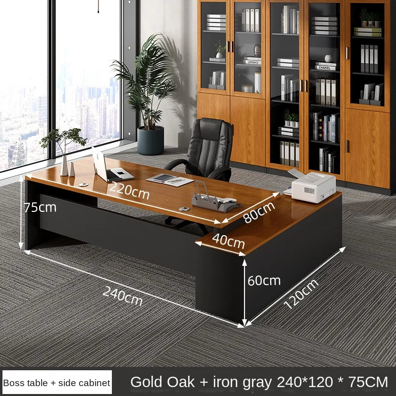Luxury European Organizers L-shaped Standing Computer Writing Desk