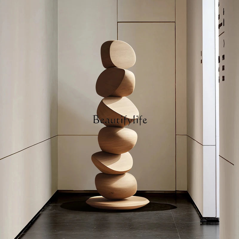 **B & B Hotel Entrance  wood art sculpture, floor-to-ceiling ornaments, wood carving decorations