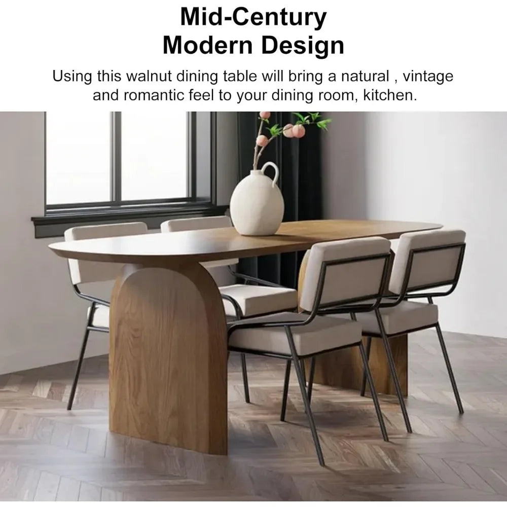 Japandi Table for 6,  Solid Wood  Oval  Top












topfor Dining Room, Kitchen, Living Room Mesas de Comedor