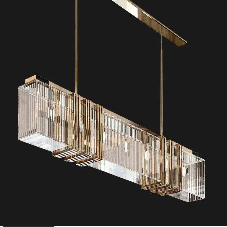 Nordic  Crystal Chandelier  Light, Luxury  Simple  Strip Light  Simple Hanging Interior Decoration Lamp
