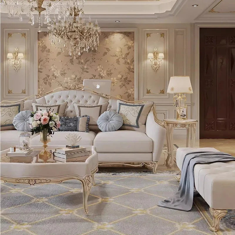 Europe Designer Sofa Chair Unique Wood Modern Recliner, Love Seat White Cushion Sofas