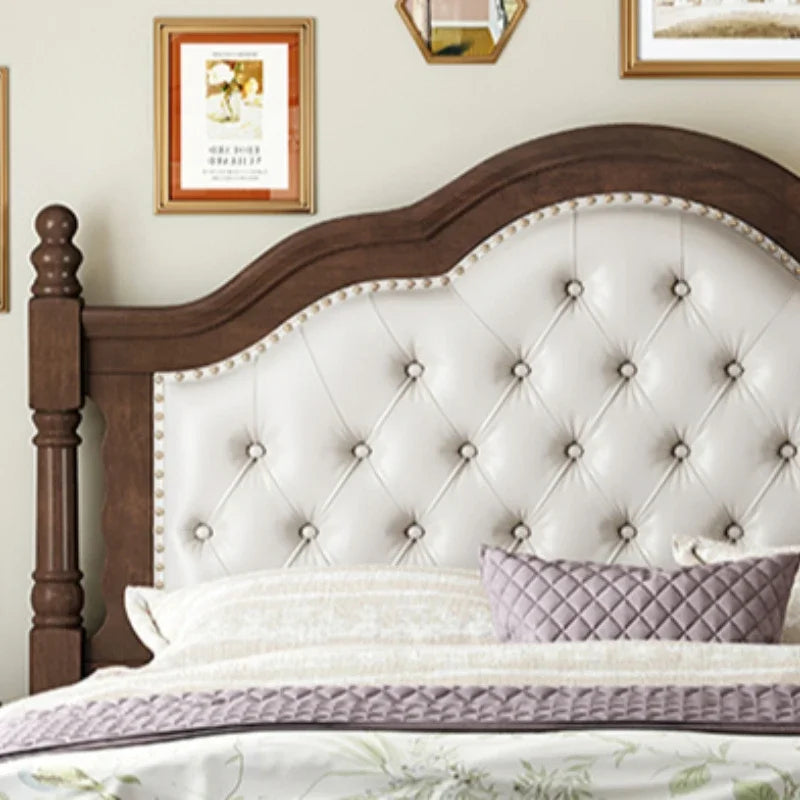 Nordic  Modern King Size Wooden Bed Frame, luxury unique