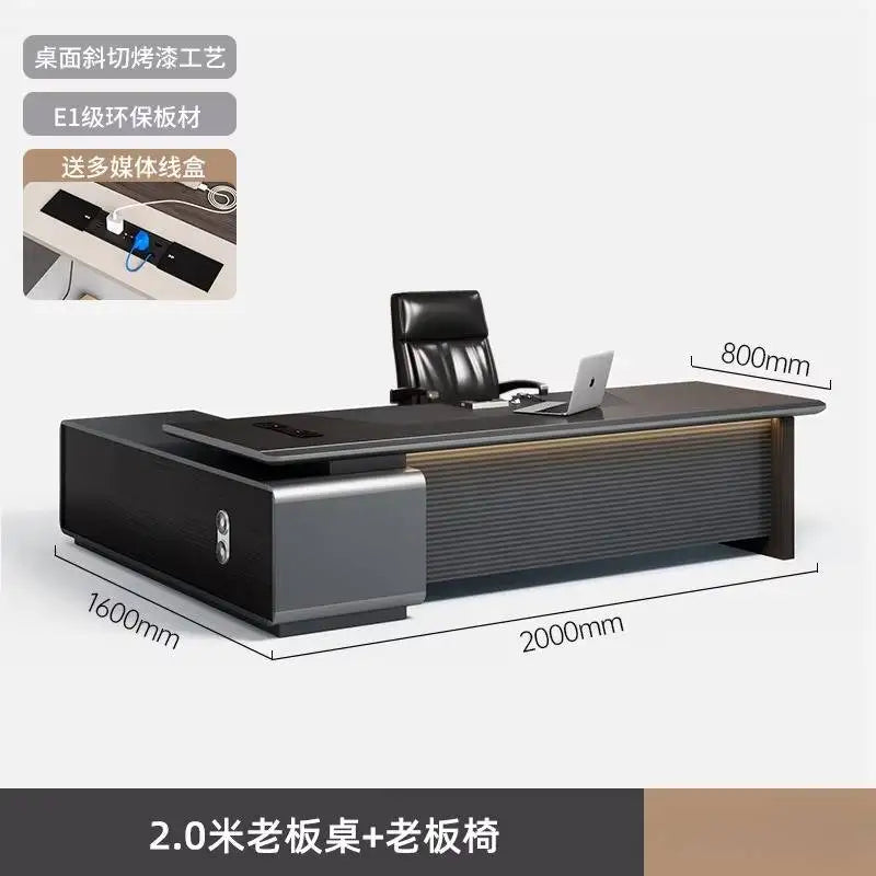 Executive Wooden   Large Wide Base Gaming  Computer Table Cabinet