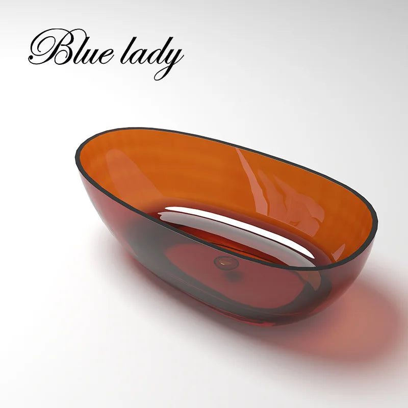 Lady Blue channel transparent free standing bathtubs, unsaturated resin, supplies