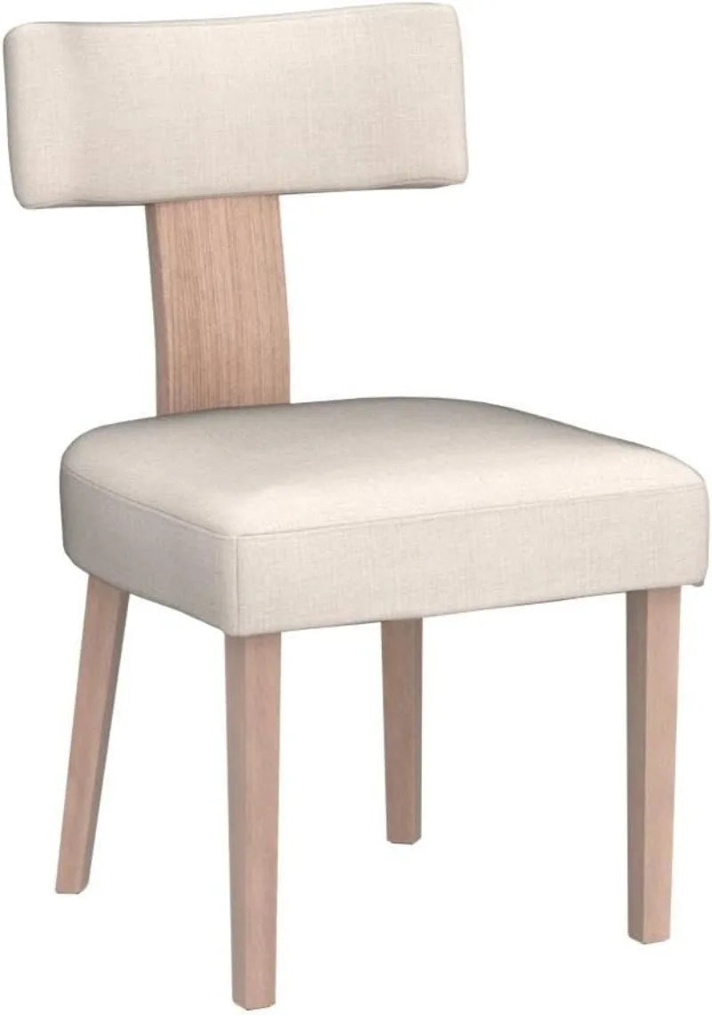 farmhouse Mid Century Modern Chairs Set of 6  Upholstered Accent Chairs Curved Backrest