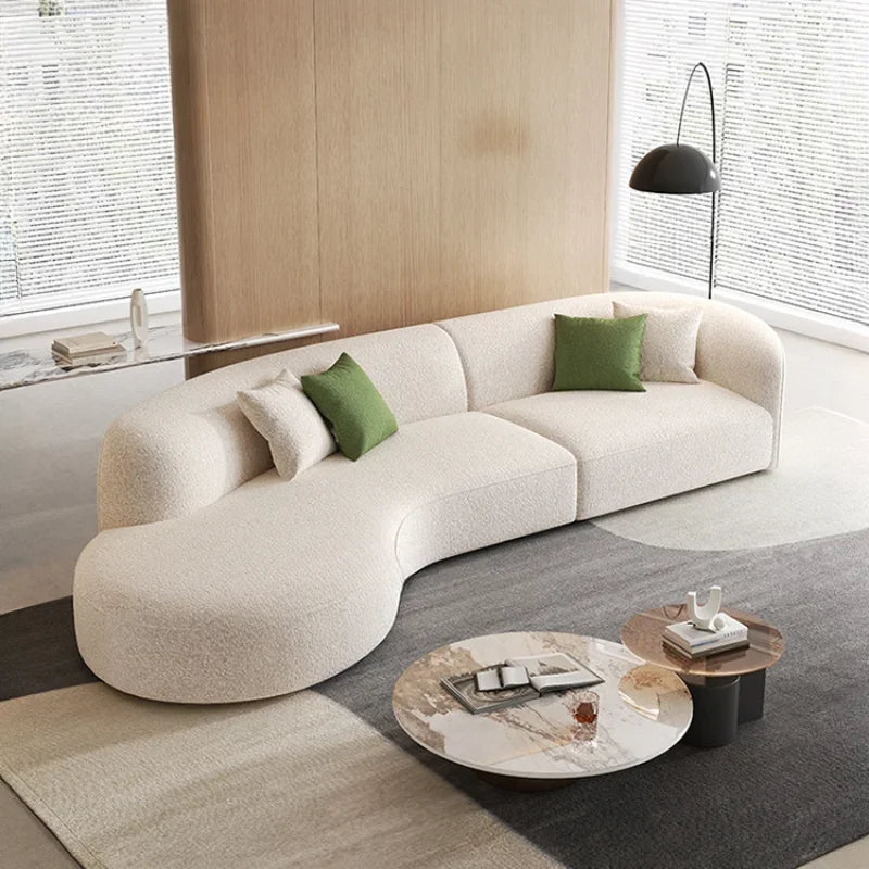 Divano Moderno Wood Frame Design Filler  Beige Sofas, Reclining Corner Lounges Salon Sofas