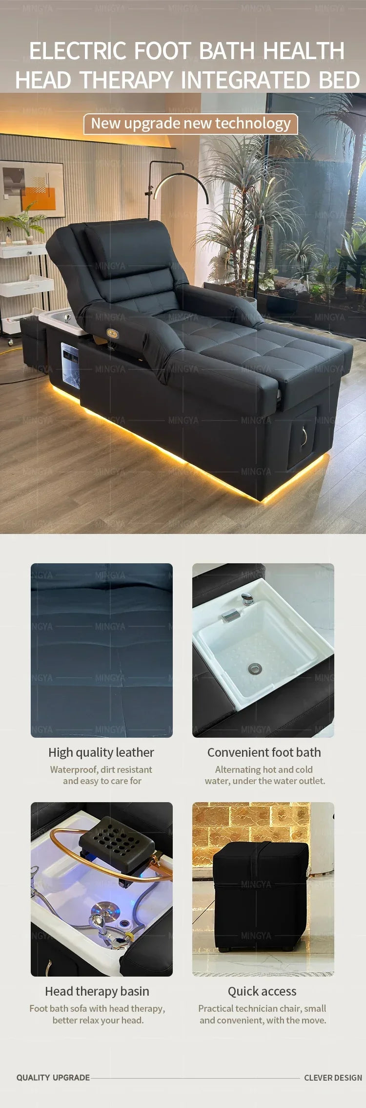 Modern Beauty Salon Head Massage, Shampoo Hair washing, Foot spa, pedicure, back  lift