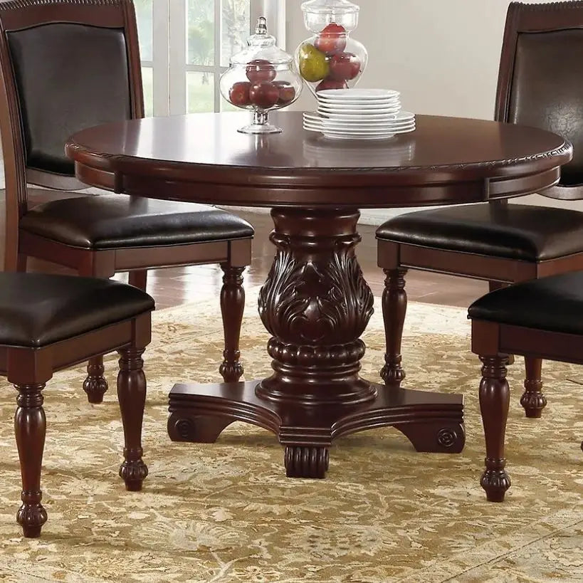 5pc  Set with 1 Classic Round Table & 4 side chairs
