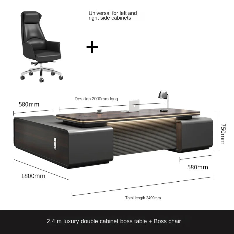 European  Modern Furniture Black wood, Floor Computer Desks corner  storage, standing  drawers,