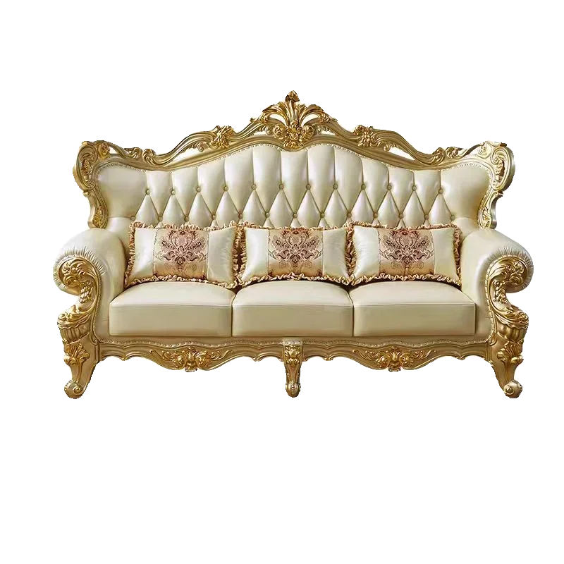 Nordic  Modular Canape Salon, Large Filler Golden Sofas, wood design, reclining luxury lounge sofa